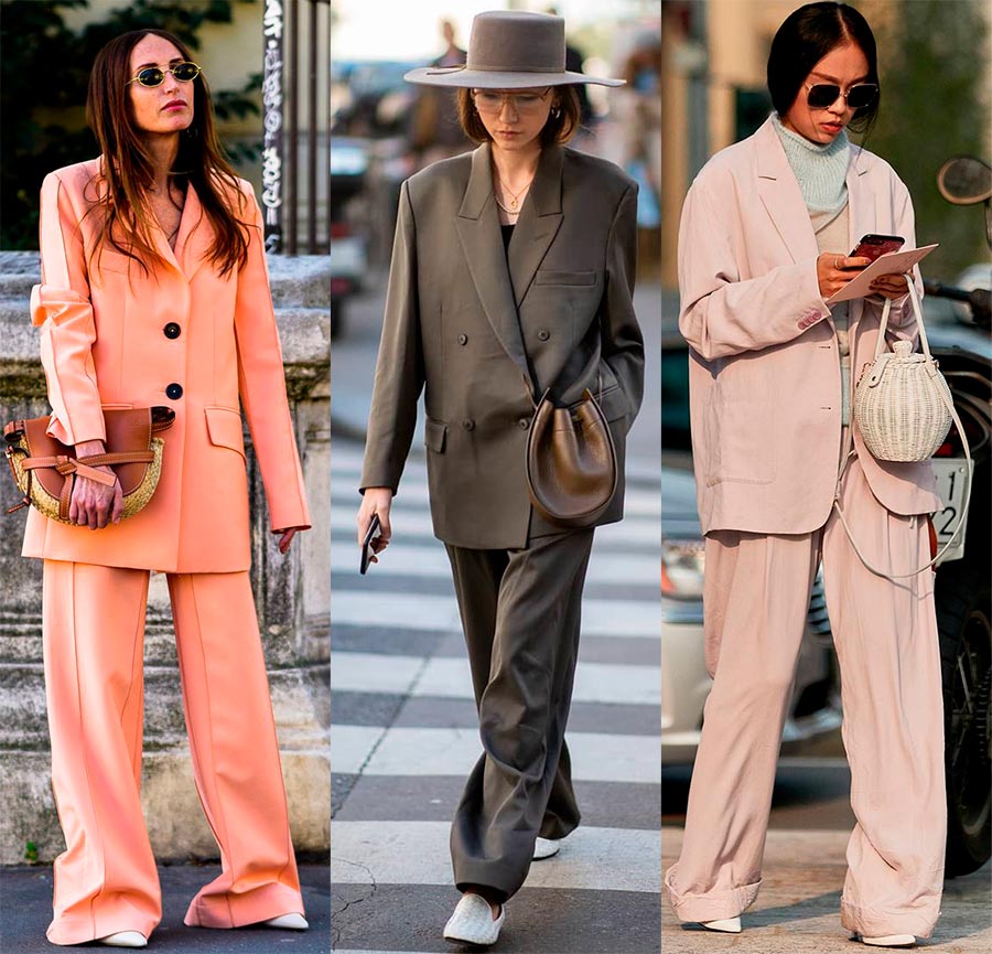 Pantalon palazzo au bureau