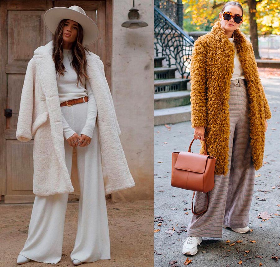 Combinaison avec un manteau de fourrure