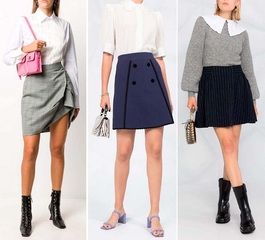 Chemisier avec mini jupe