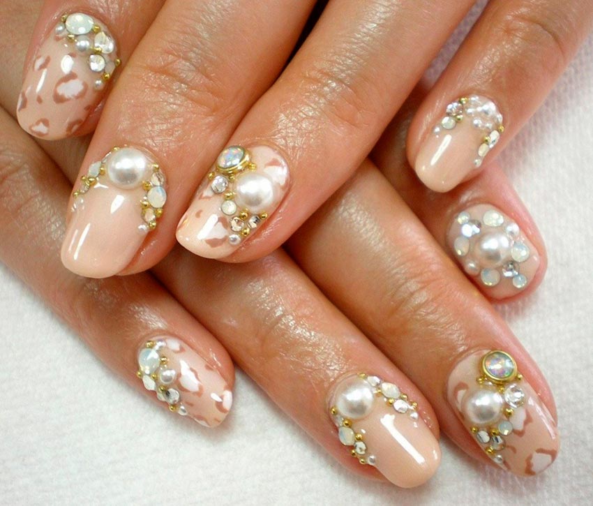 Conception d'ongles perle