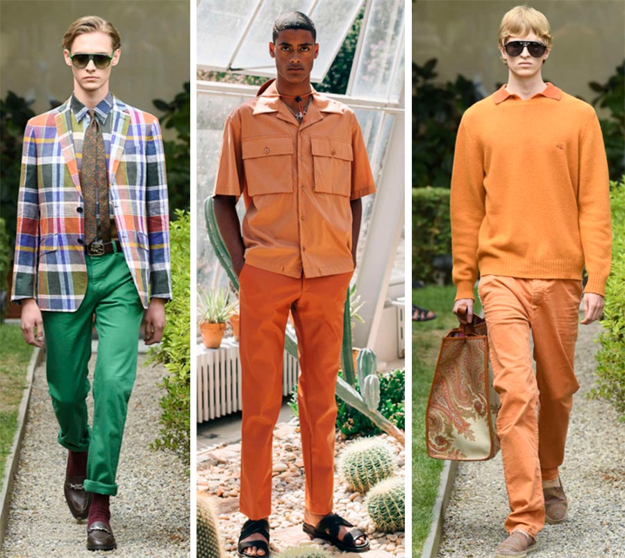 Nuances de vêtements pour hommes