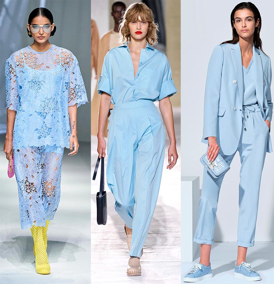 Couleur bleue dans les vêtements