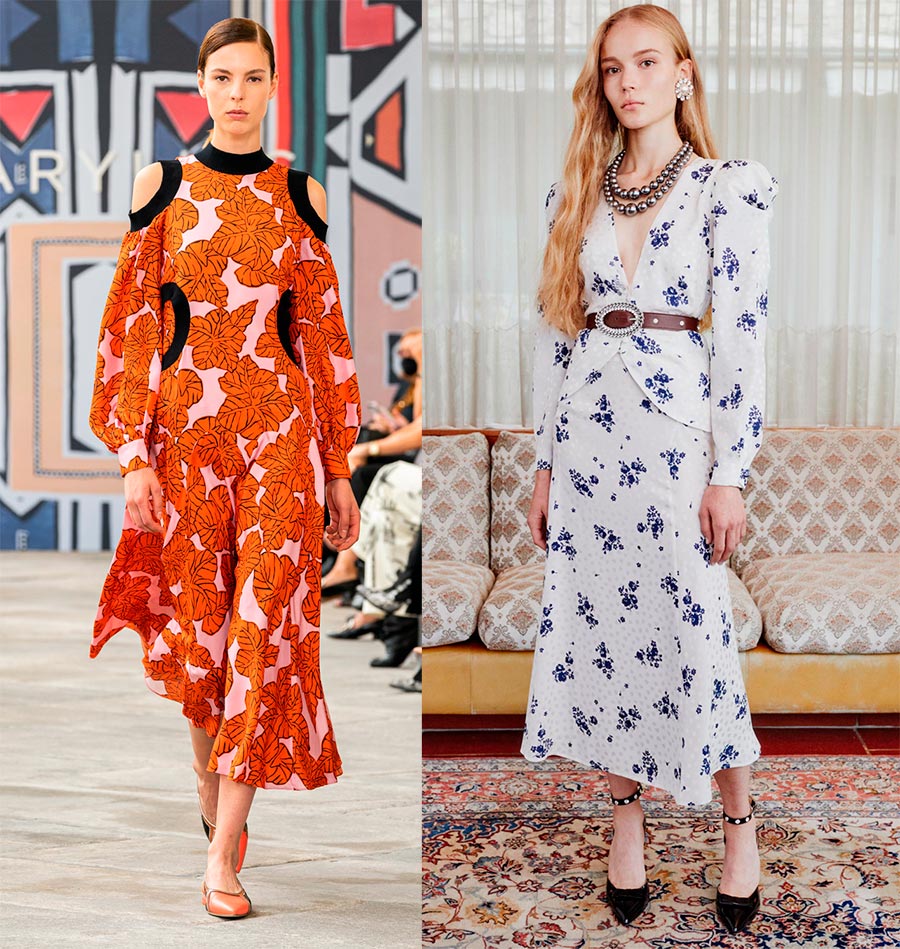 Imprimé fleuri sur les vêtements