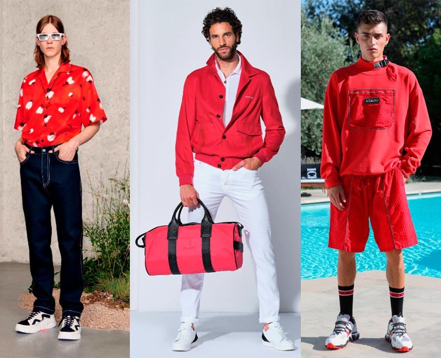 Rouge dans les vêtements