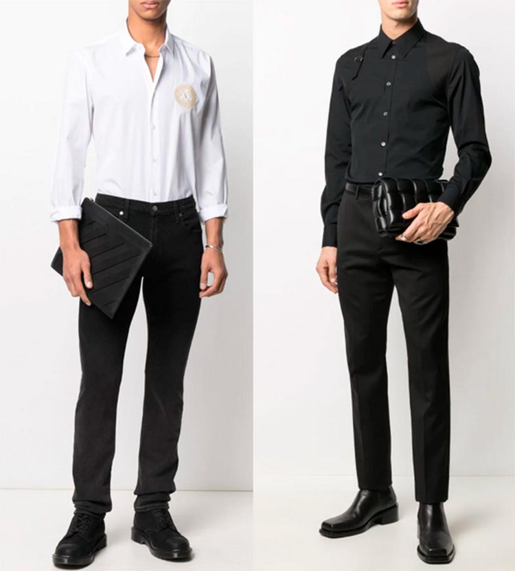 Chemise sans cravate