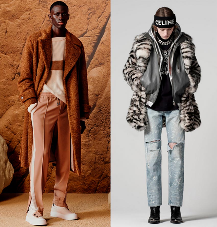 Manteaux de fourrure pour hommes à la mode