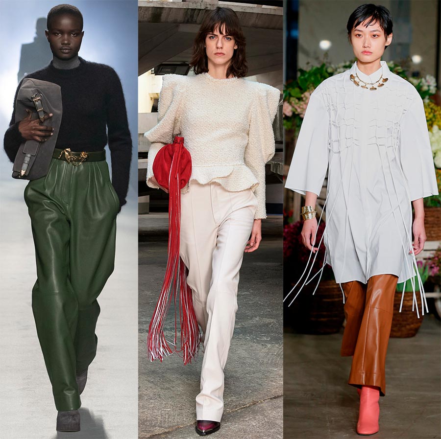 Pantalon en cuir à la mode