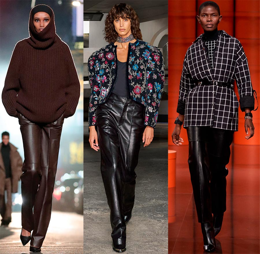 Pantalons en cuir pour femmes