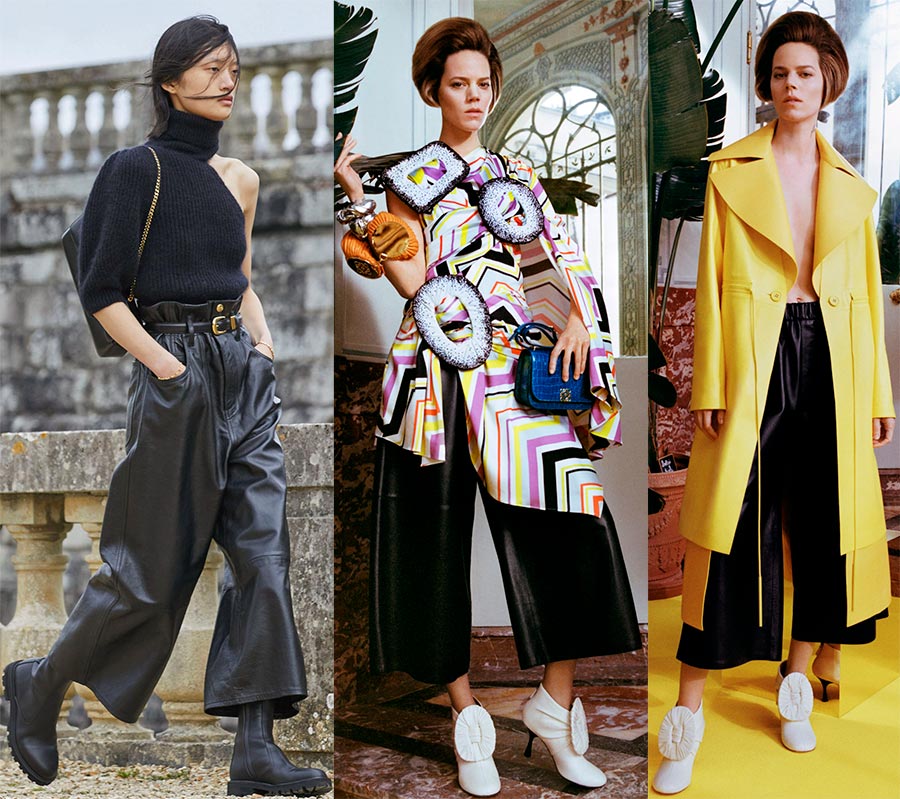 Jupe-culotte en cuir