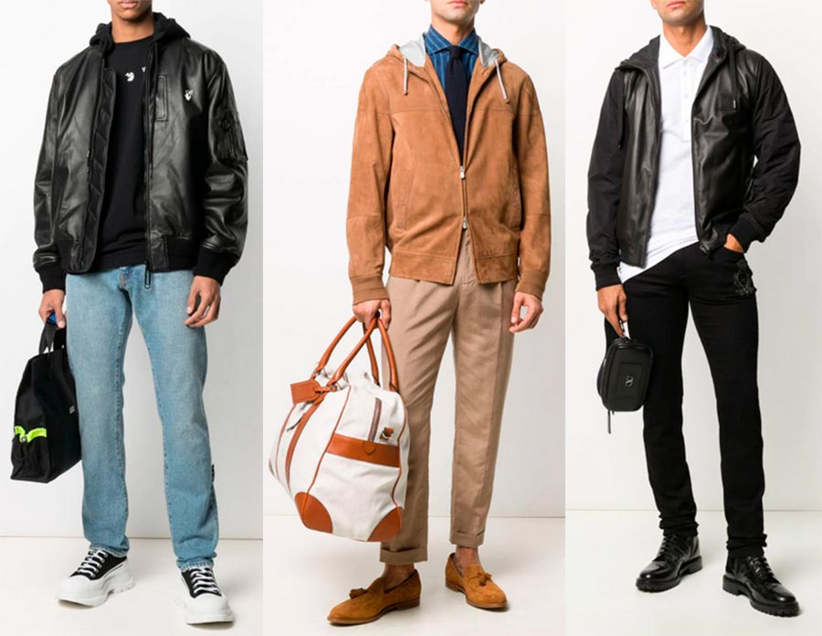 Images avec une veste en cuir