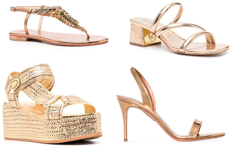 Sandales dorées