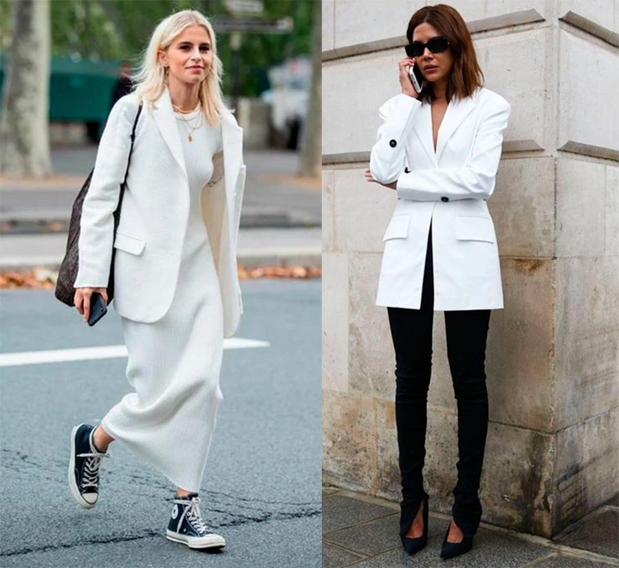 Des choses blanches dans la garde-robe