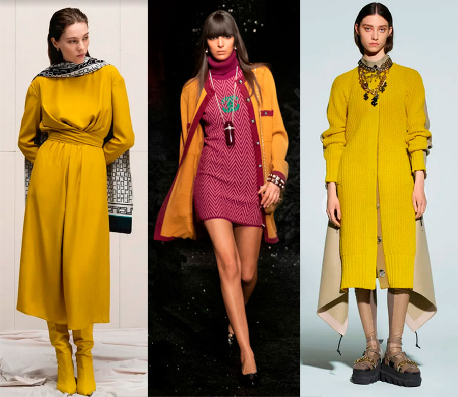 Nuances de moutarde dans les vêtements