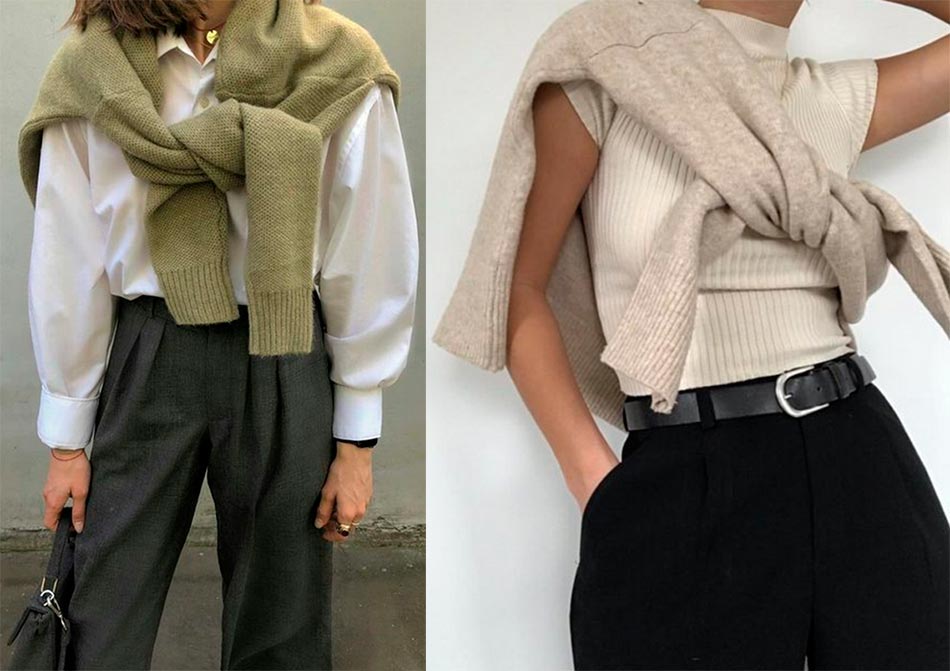 Pull sur les épaules