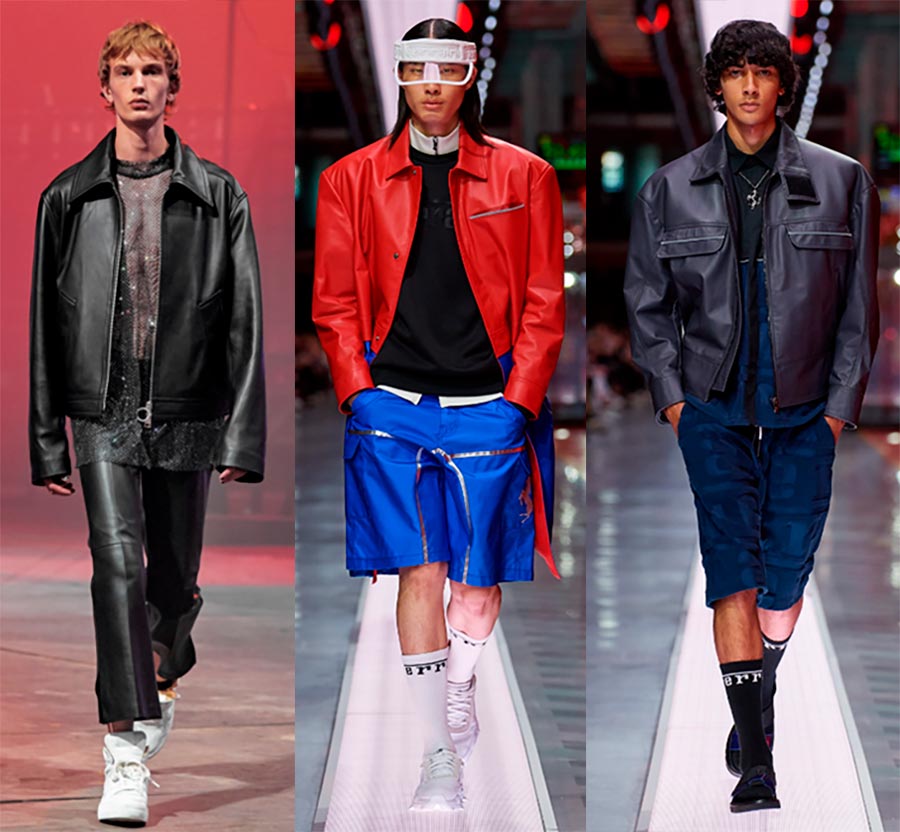 Veste en cuir pour hommes