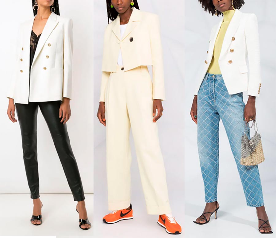 Blazers blancs pour femmes
